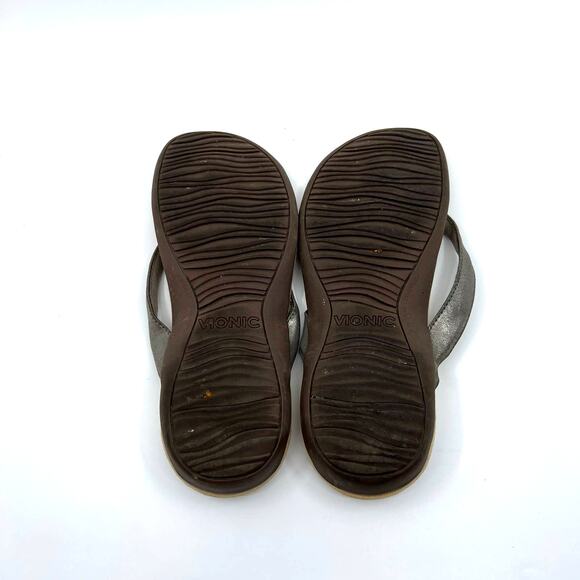 Vionic Metallic Thong Sandal Women's 8 US - Picture 7 of 8